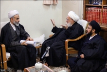 دیدار ریاست سازمان اوقاف و امور خیریه کشور با حضرت آیت الله العظمی صافی گلپایگانی