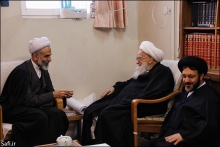 دیدار ریاست سازمان اوقاف و امور خیریه کشور با حضرت آیت الله العظمی صافی گلپایگانی