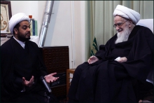 دیدار دبیرکل مقاومت و مجاهدین عصائب اهل حق عراق با حضرت آیت الله العظمی صافی گلپایگانی