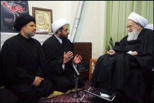 دیدار دبیرکل مقاومت و مجاهدین عصائب اهل حق عراق با حضرت آیت الله العظمی صافی گلپایگانی