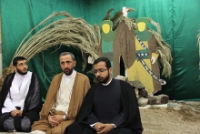 تلبس طلاب مدرسه علميه اباصالح المهدي (عج) قم با حضور حضرت آيت الله العظمي صافي گلپايگاني، شب عيد سعيد غدير خم