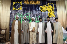 تلبس طلاب مدرسه علميه اباصالح المهدي (عج) قم با حضور حضرت آيت الله العظمي صافي گلپايگاني، شب عيد سعيد غدير خم