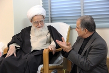 دیدار آقای دکتر مؤید، سفیر ایران در مراکش با حضرت آیت الله العظمی صافی