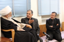 دیدار آقای دکتر مؤید، سفیر ایران در مراکش با حضرت آیت الله العظمی صافی