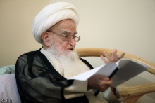 دیدار اعضای ستاد ساماندهی فرهنگی حاشیه‌ی شهر مشهد با حضرت آیت‌الله العظمی صافی گلپایگانی