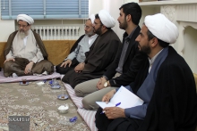 دیدار دبیر و اعضای ستاد امر به معروف و نهی از منکر استان قم با مرجع عالیقدر حضرت آیت الله العظمی صافی گلپایگانی