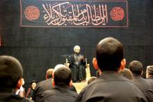 مراسم روضه حضرت سیدالشهداء علیه السلام باحضور علماء و عموم شیفتگان اهل بیت علیهم السلام-دفتر حضرت آیت الله العظمی صافی گلپایگانی قدس سره/دهم محرم 1444