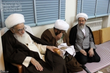 زيارت پرچم گنبد حرم مطهر حضرت سيدالشهداء (ع) در شام وفات حضرت فاطمه معصومه (س) توسط حضرت آيت الله العظمي صافي گلپايگاني