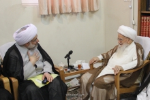گزارش تصویری: دیدار ریاست و معاونان جامعة‌المصطفی‌العالمیه با حضرت آیت‌الله العظمی صافی گلپایگانی