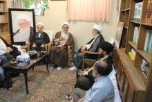 گزارش تصویری دیدار رئیس پژوهشکده مهدویت وآینده پژوهی دفتر تبلیغات اسلامی با استاد حاج محمد حسن صافی گلپایگانی