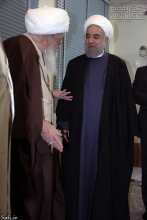 ديدار ریاست محترم جمهوری اسلامی ایران، آقای دكتر حسن روحانی با حضرت آيت الله العظمی صافی گلپايگانی 