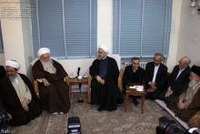 ديدار ریاست محترم جمهوری اسلامی ایران، آقای دكتر حسن روحانی با حضرت آيت الله العظمی صافی گلپايگانی 