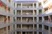 افتتاح مدرسه علمیه حاج ملا صادق با حضور مرجع عالیقدر آیت الله العظمی صافی گلپایگانی و سخنرانی معظم له در شب عید سعید غدیرخم