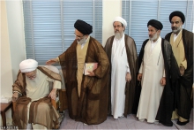 گزارش تصویری : دیدار ریاست و اعضای شورای سیاستگذاری ائمه جمعه با حضرت آیت الله العظمی صافی گلپایگانی