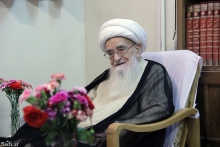  دیدار دکتر سید حسن قاضی زاده هاشمی، وزیر بهداشت، درمان و آموزش پزشکی با حضرت آیت الله العظمی صافی گلپایگانی