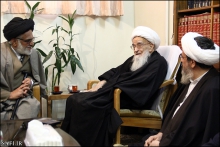 گزارش تصویری : دیدار اعضای ستاد بزرگداشت هفته بسیج سپاه امام علی بن ابی طالب (ع) قم با حضرت آیت‌الله العظمی صافی گلپایگانی