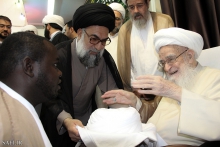 گزارش تصویری : مراسم جشن عید سعید غدیرخم و عمامه‌گذاری طلاب حوزه علمیه قم توسط حضرت آیت‌الله العظمی صافی گلپایگانی