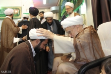 گزارش تصویری : مراسم جشن عید سعید غدیرخم و عمامه‌گذاری طلاب حوزه علمیه قم توسط حضرت آیت‌الله العظمی صافی گلپایگانی