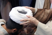 گزارش تصویری : مراسم جشن عید سعید غدیرخم و عمامه‌گذاری طلاب حوزه علمیه قم توسط حضرت آیت‌الله العظمی صافی گلپایگانی