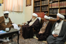 دیدار مدیران شبکه جهانی الأهواز و الأمیر با حضرت آیت الله العظمی صافی گلپایگانی