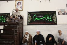 مراسم عزاداری شهادت امام باقر (ع) ، با حضور مرجع عالیقدر آیت اللّه العظمی صافی گلپایگانی مدظله الوارف