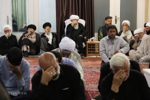 مراسم عزاداری شهادت امام باقر (ع) ، با حضور مرجع عالیقدر آیت اللّه العظمی صافی گلپایگانی مدظله الوارف