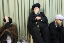 مراسم عزاداری شهادت امام باقر (ع) ، با حضور مرجع عالیقدر آیت اللّه العظمی صافی گلپایگانی مدظله الوارف
