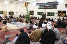 مراسم عزاداری شهادت امام باقر (ع) ، با حضور مرجع عالیقدر آیت اللّه العظمی صافی گلپایگانی مدظله الوارف