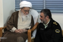  فرمانده ناجا، سردار اشتری در دیدار با حضرت آیت الله العظمی صافی گلپایگانی