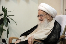 ديدار حجة‌الاسلام مصطفی پور محمدی، وزير دادگستری با حضرت آية الله العظمی صافی گلپايگانی