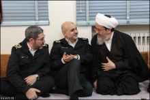 گزارش تصویری : دیدار سردار مهری، رییس پلیس راهور ناجا، با حضرت آیت الله العظمی صافی گلپایگانی