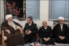 گزارش تصویری : دیدار سردار مهری، رییس پلیس راهور ناجا، با حضرت آیت الله العظمی صافی گلپایگانی