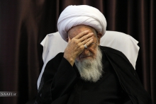 مراسم عزاداری شهادت امام حسین (ع) با حضور مرجع عالیقدر حضرت آیت الله العظمی صافی گلپایگانی / روز اول محرم.