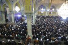 گزارش تصویری اولین سالگرد مرجع عالیقدر شیعه حضرت آیت الله العظمی صافی گلپایگانی قدس سره - در مسجد امام حسن عسگری علیه السلام قم - با حضور جمع کثیری از علماء، روحانیون، مسئولین و اقشار مختلف مردم