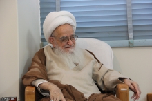 دیدار مجمع مداحان اهل‌بیت (ع) استان قم با حضرت آیت‌الله العظمی صافی گلپایگانی