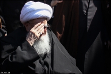 گزارش تصویری : تشرف عزاداران فاطمی در معیت حضرت آیت الله العظمی صافی گلپایگانی به حرم مطهر حضرت معصومه (س)