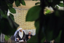 دیدار جمعی از دانشجویان آمریکایی و اروپایی با حضرت آیت الله العظمی صافی گلپایگانی - مشهد مقدس