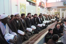 گزارش تصویری: عمامه‌گذاری طلاب توسط مرجع عالیقدر حضرت آیت الله العظمی صافی گلپایگانی - ۱۷ ربیع الاول 1441