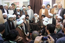  گزارش تصویری: عمامه‌گذاری طلاب توسط مرجع عالیقدر حضرت آیت الله العظمی صافی گلپایگانی - ۱۷ ربیع الاول 1441