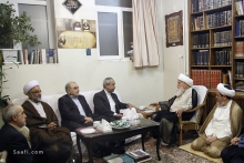 دیدار آقای دکتر محمد نهاوندیان، رییس دفتر ریاست جمهوری با حضرت آیت الله العظمی صافی گلپایگانی