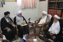 گزارش تصویری: دیدار ریاست و معاونان جامعة‌المصطفی‌العالمیه با حضرت آیت‌الله العظمی صافی گلپایگانی