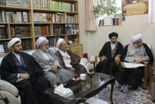 گزارش تصویری: دیدار ریاست و معاونان جامعة‌المصطفی‌العالمیه با حضرت آیت‌الله العظمی صافی گلپایگانی