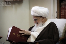 ديدار رياست سازمان‌ اسناد و كتابخانه‌ ملی، دكتر سيدرضا صالحی اميری با حضرت آيت الله العظمی صافی گلپايگانی