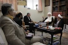 ديدار رياست سازمان‌ اسناد و كتابخانه‌ ملی، دكتر سيدرضا صالحی اميری با حضرت آيت الله العظمی صافی گلپايگانی