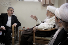 ديدار رياست سازمان‌ اسناد و كتابخانه‌ ملی، دكتر سيدرضا صالحی اميری با حضرت آيت الله العظمی صافی گلپايگانی