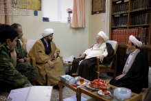 ديدار فرمانده و مسئولين یگان ویژه پاسداران انتظامی استان قم، با حضرت آيت الله العظمي صافي گلپايگاني