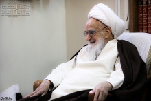 ديدار فرمانده و مسئولين یگان ویژه پاسداران انتظامی استان قم، با حضرت آيت الله العظمي صافي گلپايگاني