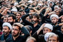 عزاداران حضرت امیرالمؤمنین علی (ع) در معیت مرجع عالیقدرحضرت آیت الله العظمی صافی گلپایگانی، مشهد مقدس