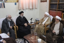 دیدار حجت‌الاسلام والمسلمین رئیسی، ریاست قوه قضائیه با مرجع عالیقدر حضرت آیت‌الله العظمی صافی گلپایگانی.
