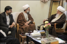 گزارش تصویری : دیدار منتخبان مردم قم در مجلس شورای اسلامی با حضرت آیت الله العظمی صافی گلپایگانی